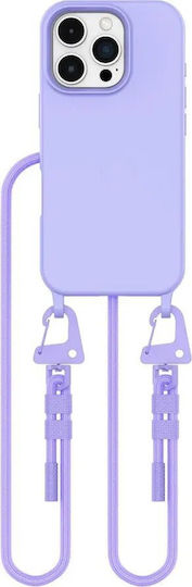 Tech-Protect Magnecklace Back Cover Silicone with Strap Purple (iPhone 16 Pro)