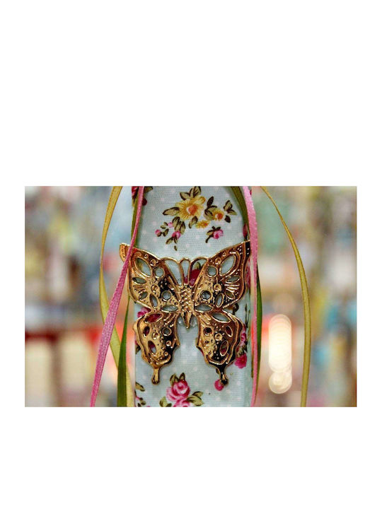 Lumânare de Paște Fluture Rotundă Aurie