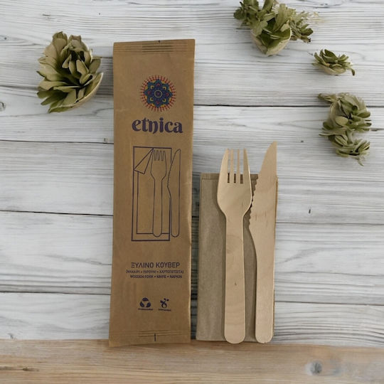 Etnica Besteck Einweg Hölzernes 1Stück