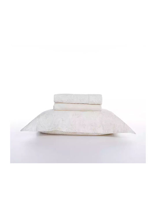 Nef-Nef Homeware Sheet Sets Queen 240x270cm. Spring Ecru 4pcs