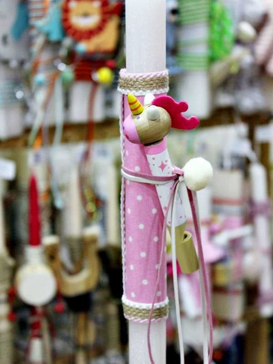 Easter Candle Unicorn Round 25pcs