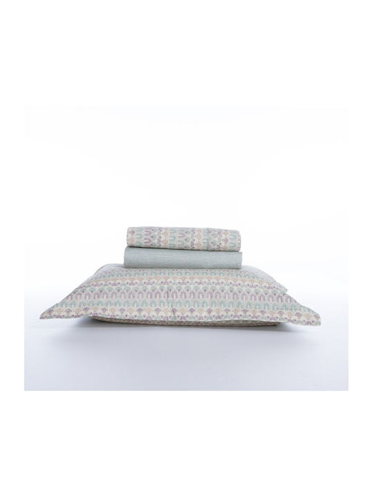 Nef-Nef Homeware Bettwäsche-Set 240x270cm. Mosair Aqua 4Stück