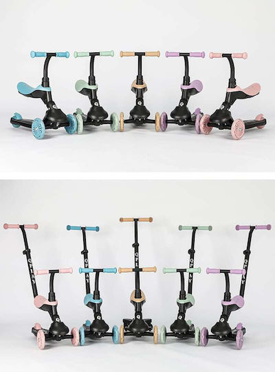 Q Play Kids Scooter Sema Evo 6 In 1 3-Wheel with Seat for 12 Months Lilac
