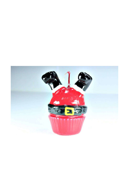 Gerakis Christmas Red Candle 9x8cm