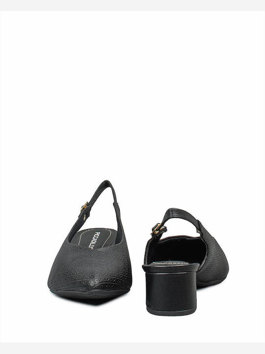 Pumps mit Riemchen Schwarz