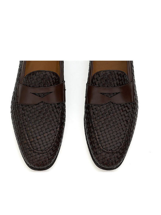 Leder Herren Mokassins in Braun Farbe