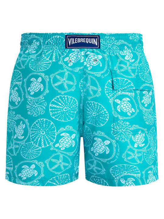 Men's Swimwear Shorts Light Blue with Patterns
