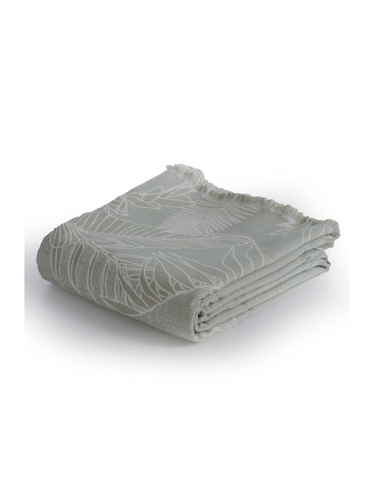 Nef-Nef Homeware Grow Ριχτάρι Πολυθρόνας Ζακάρ 170x180εκ. Green