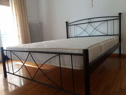 Eκάτη Κρεβάτι Διπλό με Στρώμα 140x190cm Γκρι Eκάτη Κρεβάτι Διπλό με Στρώμα 140x190cm Γκρι