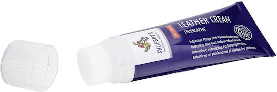 Shoeboy's Leather Cream 75ml 47 Black Κρέμα Βαφής Δέρμα Σωληνάριο Σφουγγαράκι Ανοιχτό Πράσινο
