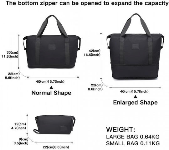 Miss Lulu Set Sack Voyage Black Fabric