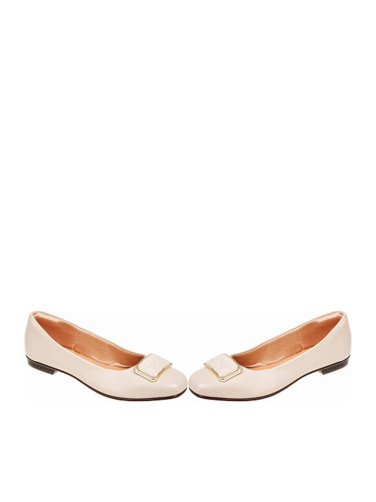 Damen Ballerinas Beige