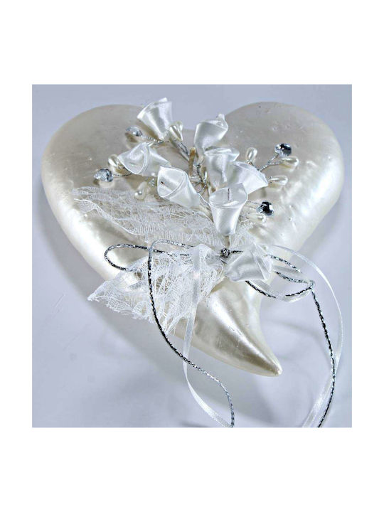 Heart Tail Silver White 0520038 Decor