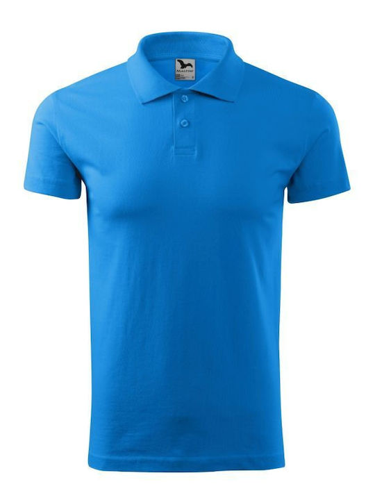 Malfini Ανδρικό Διαφημιστικό T-shirt Κοντομάνικο σε Μπλε Χρώμα