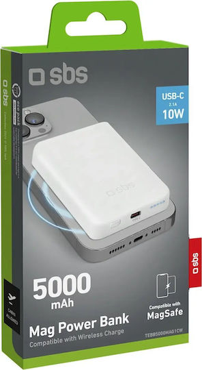 SBS MagSafe Power Bank 5000mAh White