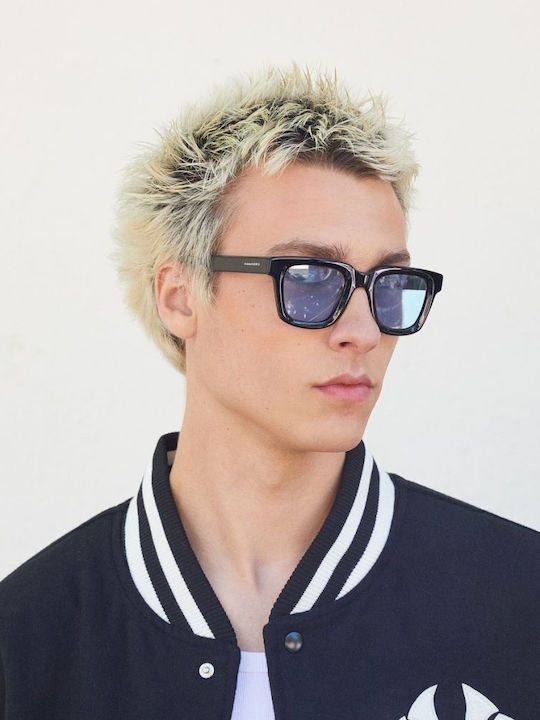Hawkers Uptown Unisex Sonnenbrille mit Schwarz Kunststoff Gestell und Schwarz Linse