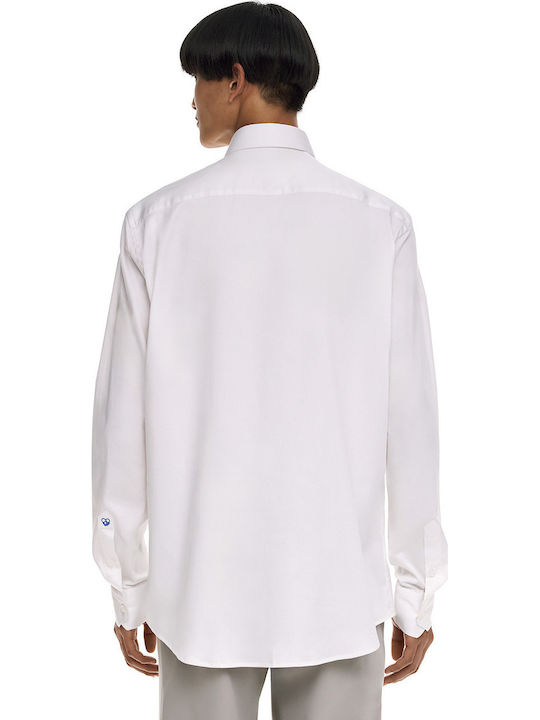 Long-sleeved Cotton Shirt White