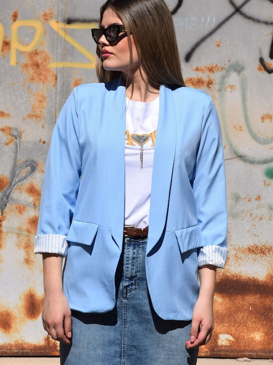 Floria Women's Blazer Light Blue