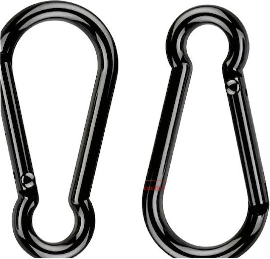 Schwarzer Aluminiumkarabiner 4,7 cm 1 Stück
