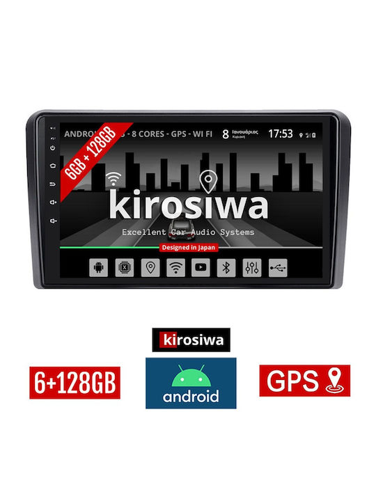 Kirosiwa Автомобилна Аудио Система (Блутут/USB/AUX/WiFi/GPS) с Тъчскрийн 9"