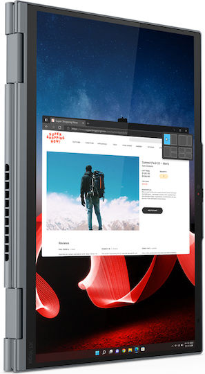 Lenovo ThinkPad X1 Yoga Gen 8 14" IPS FHD+ Touchscreen (i5-1345U/32GB/256GB SSD/W11 Pro) Сив Буреносен (Международен Английски Език Клавиатура)