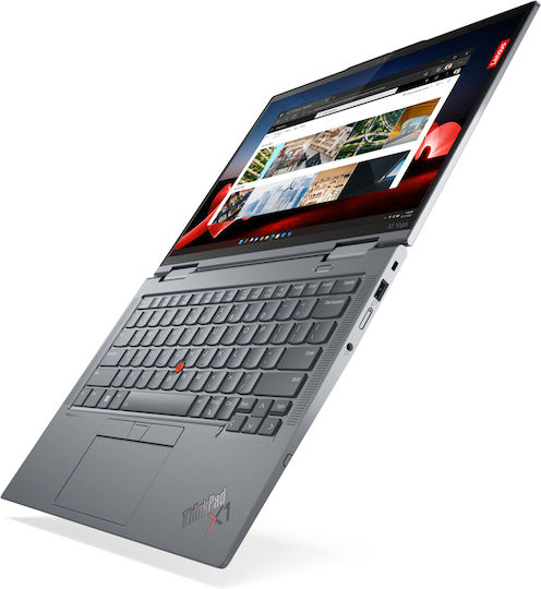 Lenovo ThinkPad X1 Yoga Gen 8 14" IPS FHD+ Touchscreen (i5-1345U/32GB/1TB SSD/W11 Pro) Сив Буреносец (Английски САЩ Клавиатура)