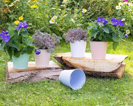 Beauty Home Blumentopf Metall Weiß