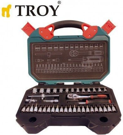 Troy Ратчетни и гнездови гарнитури 1\4" 40бр