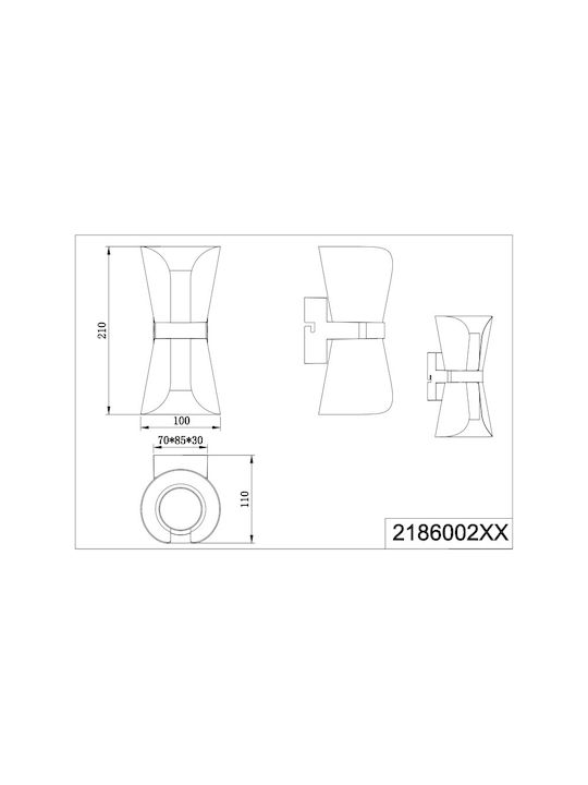 Trio Lighting Modern Lamp Wall with Socket GU10 White 10x11x10cm