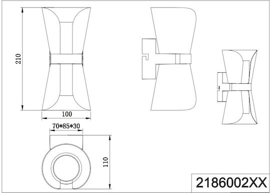 Trio Lighting Μοντέρνο Φωτιστικό Τοίχου με Ντουί GU10 Λευκό 10x11x10εκ.