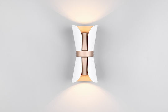 Trio Lighting Μοντέρνο Φωτιστικό Τοίχου με Ντουί GU10 Λευκό 10x11x10εκ.