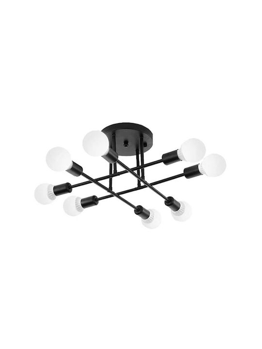 Powertech Ceiling Mount Light 70cm Black with Socket E27