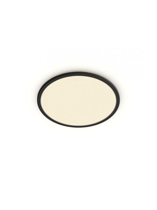 Philips Ceiling Mount Light Bathroom 30cm Black with Integrated LED