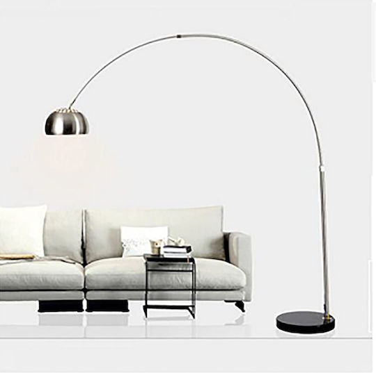 ARlight FLC 9907 N Stehlampe Höhe 200xM30cm mit Lampenbirnensockel für E27 Lampen Nikelmatt