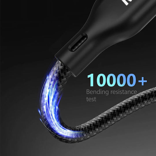 Dudao Ασύρματος Φορτιστής (Qi Pad) και Καλώδιο USB-C 100W Power Delivery Μαύρος (A12Max+)