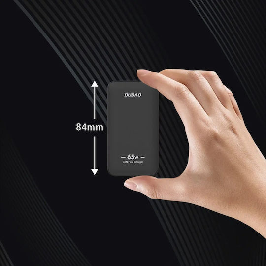 Dudao Charger Without Cable GaN with USB-A Port and USB-C Port 65W Power Delivery Blacks (A65Q)