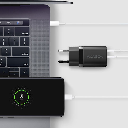 Axagon Φορτιστής Χωρίς Καλώδιο GaN 30W Power Delivery / Quick Charge 3.0 Μαύρος (AZAXNLSACUPQ301)