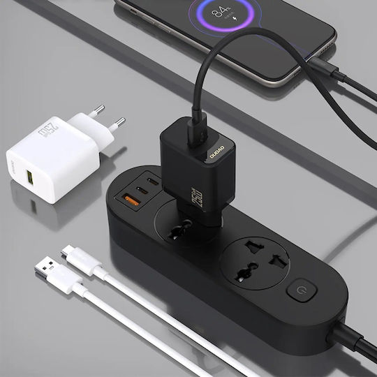 Dudao Φορτιστής Χωρίς Καλώδιο GaN με Θύρα USB-A 25W Quick Charge 3.0 Μαύρος (A27S)
