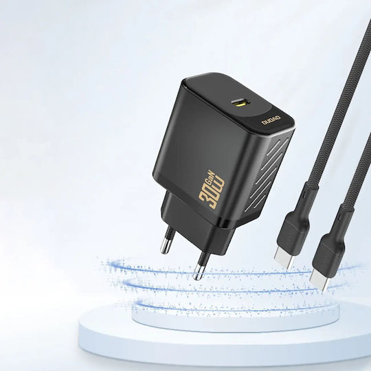 Dudao Φορτιστής Χωρίς Καλώδιο GaN με Θύρα USB-C 30W Power Delivery Μαύρος (A27P)