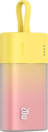 Baseus Popsicle Power Bank 5200mAh 20W cu Port USB-C Galben