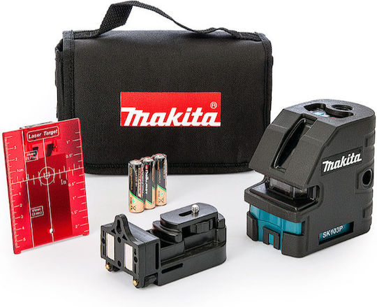 Makita SK103PZ Γραμμικό Αλφάδι Laser Κόκκινης Δέσμης 1.5V με Εύρος Εργασίας 15m