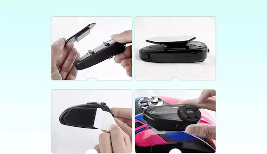 EJEAS Q2 Einzelne Gegensprechanlage für Motorradhelm mit Bluetooth