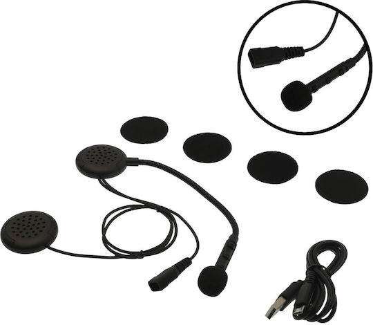Motowolf M1 Bluetooth Headset Μονή Ενδοεπικοινωνία για Κράνος Μηχανής με Bluetooth