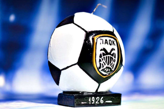 Lumânare Sferică PAOK Bază Mare 15*6*16