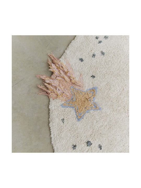 Lorena Canals Kinder Teppich Beige Rund mit Durchmesser 140cm