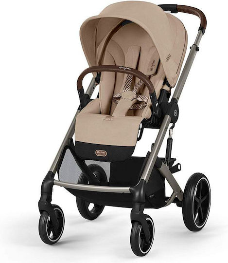 Cybex Balios S Lux (& Base) Ρυθμιζόμενο Καρότσι 3 σε 1 Kατάλληλο για Nεογέννητο Almond Beige 11.7kg
