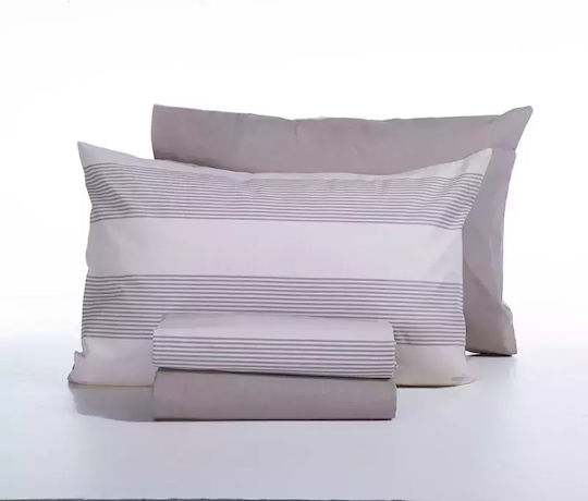 Nef-Nef Homeware Casual Stripe Σετ Μονό 3τμχ 170x270εκ. Ecru Nef-Nef Homeware Casual Stripe Σετ Μονό 3τμχ 170x270εκ. Ecru