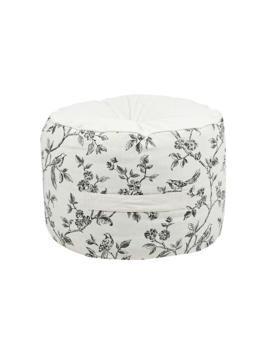 Pouf Φ40x30 S-f Clarine Off White C8d445001 Φ40x30