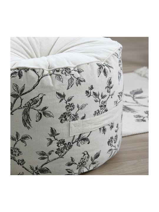 Pouf Φ40x30 S-f Clarine Off White C8d445001 Φ40x30