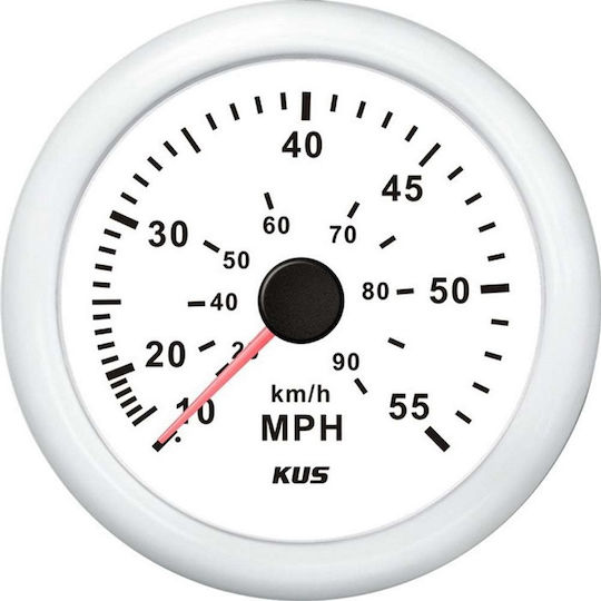 Eval Eval Boat Navigation Instruments & Gauges Speedometer Stainless Steel White 55MPH